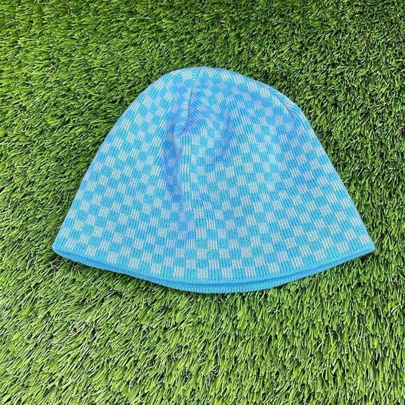 BULA Blue/Grey check Beanie. One size. - Picture 7 of 7